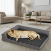 PAWMORY – L-förmiges Hundesofa aus Memory-Schaum – Wasserdichter Bezug & rutschfeste Unterseite 1