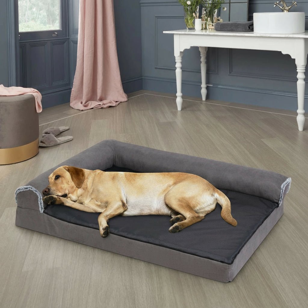PAWMORY – L-förmiges Hundesofa aus Memory-Schaum – Wasserdichter Bezug & rutschfeste Unterseite 5
