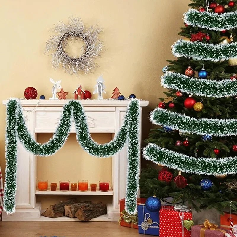 PINEWRAP – Hochwertiges grünes Weihnachtsdekoband für Kränze und Baumschmuck 1