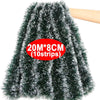 PINEWRAP – Hochwertiges grünes Weihnachtsdekoband für Kränze und Baumschmuck 10