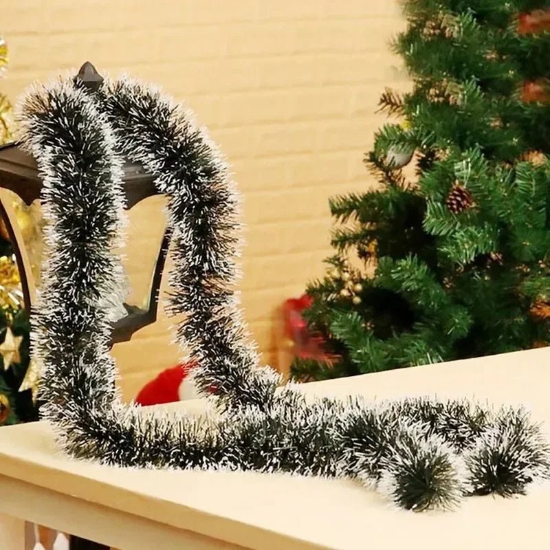 PINEWRAP – Hochwertiges grünes Weihnachtsdekoband für Kränze und Baumschmuck 6