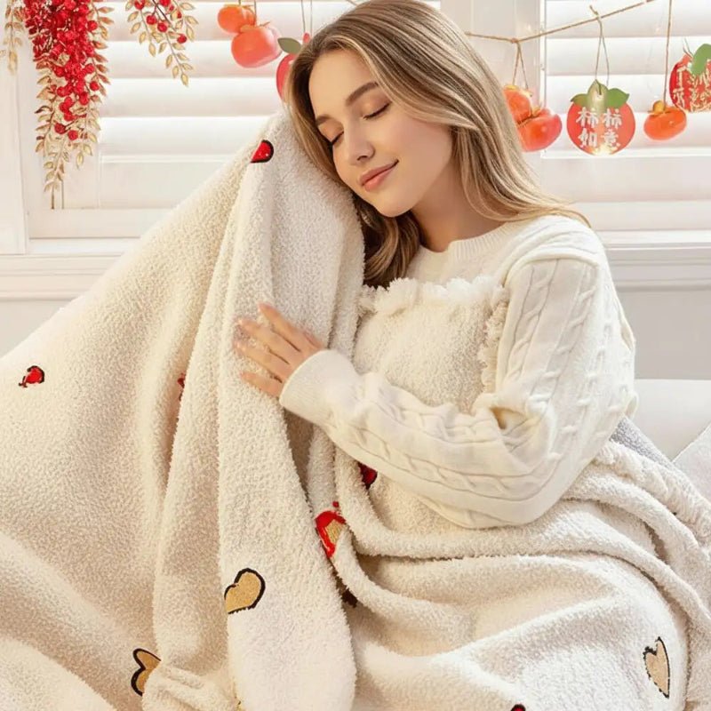 PLUSHGROVE – Weihnachts-Plüsch-Sofadecke mit festlichem Baumdesign und ultraweichem Komfort 4