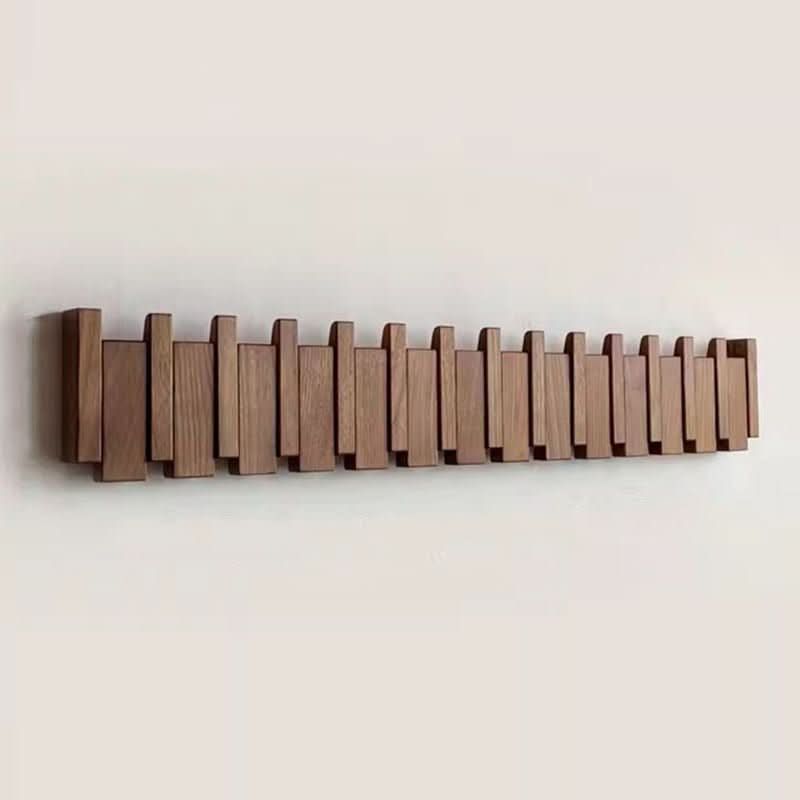 Piano Hooks - Handcrafted Wooden Piano Style Coat Rack for Stylish Wall Storage