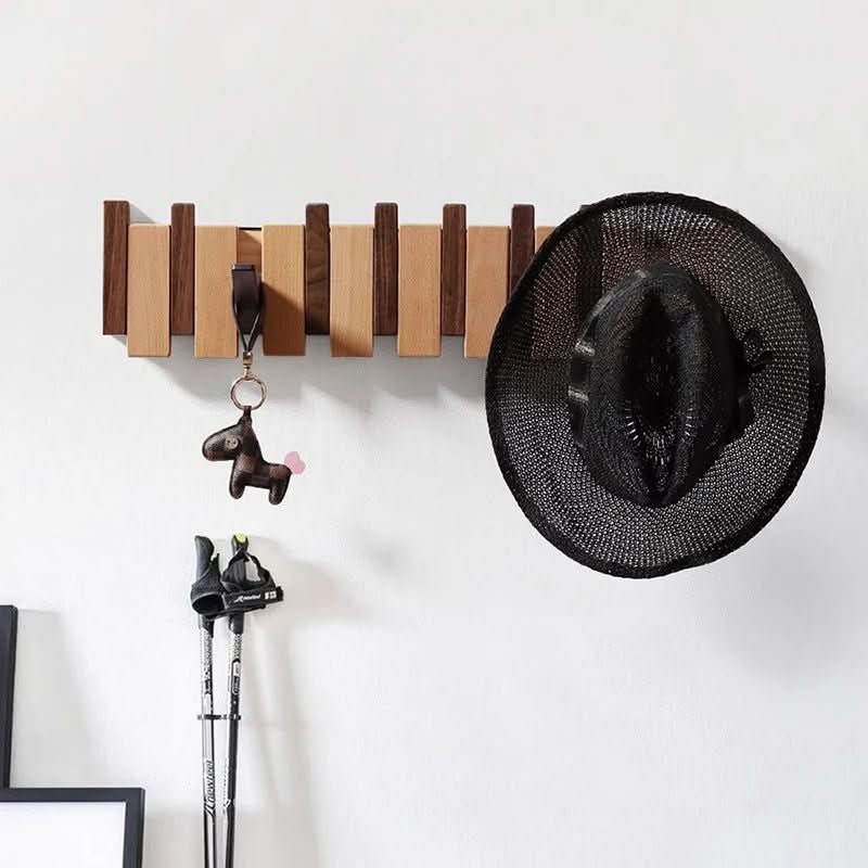 Piano Hooks - Handcrafted Wooden Piano Style Coat Rack for Stylish Wall Storage