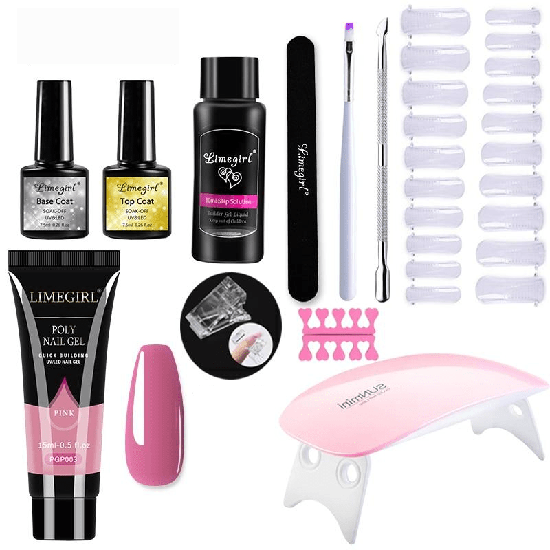 Polygelpro – DIY Nail Set With UV Lamp For Strong & Stylish Nails