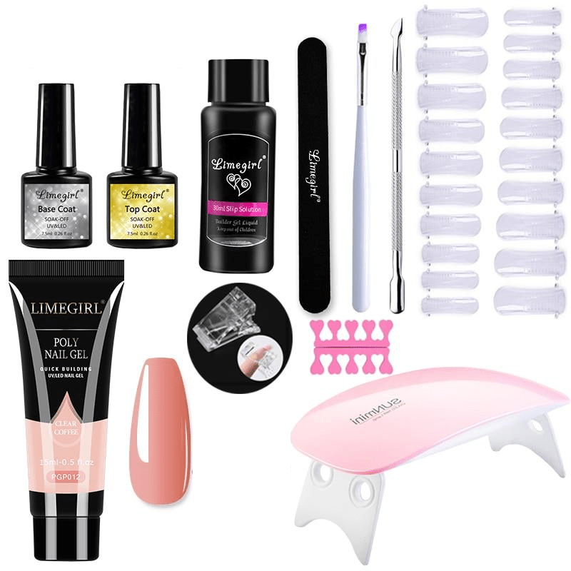 Polygelpro – DIY Nail Set With UV Lamp For Strong & Stylish Nails