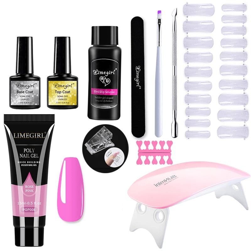 Polygelpro – DIY Nail Set With UV Lamp For Strong & Stylish Nails
