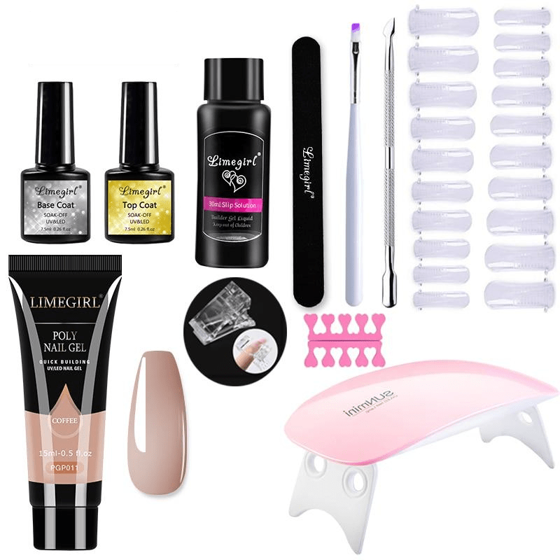 Polygelpro – DIY Nail Set With UV Lamp For Strong & Stylish Nails