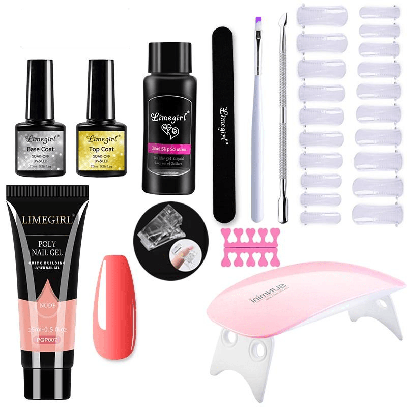 Polygelpro – DIY Nail Set With UV Lamp For Strong & Stylish Nails