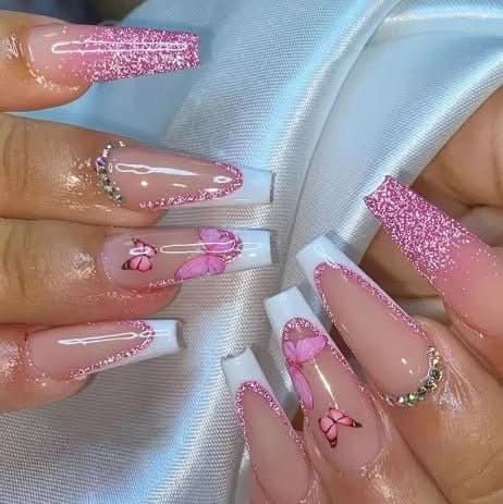 Presson Schick – 24 Rosa Kunstnägel Mit Kleber Für Schnellen Salonlook