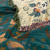 REVERSIBIRD – Wendbare skandinavische Vogel-Überwurfdecke aus 100 % Baumwolle 5