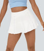 Ribbed Knit Tennis Skirt – Feminine 2-in-1 Skirt with Ruffle Hem