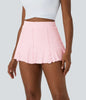 Ribbed Knit Tennis Skirt – Feminine 2-in-1 Skirt with Ruffle Hem
