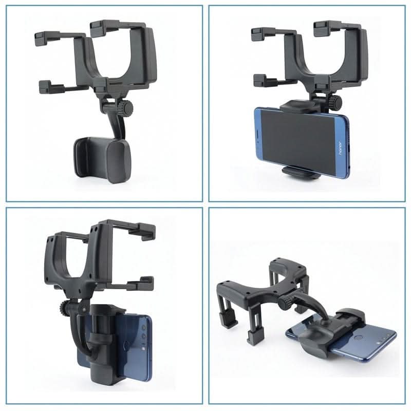 Road View – Rearview Mirror Phone Holder For Safe And Comfortable Driving