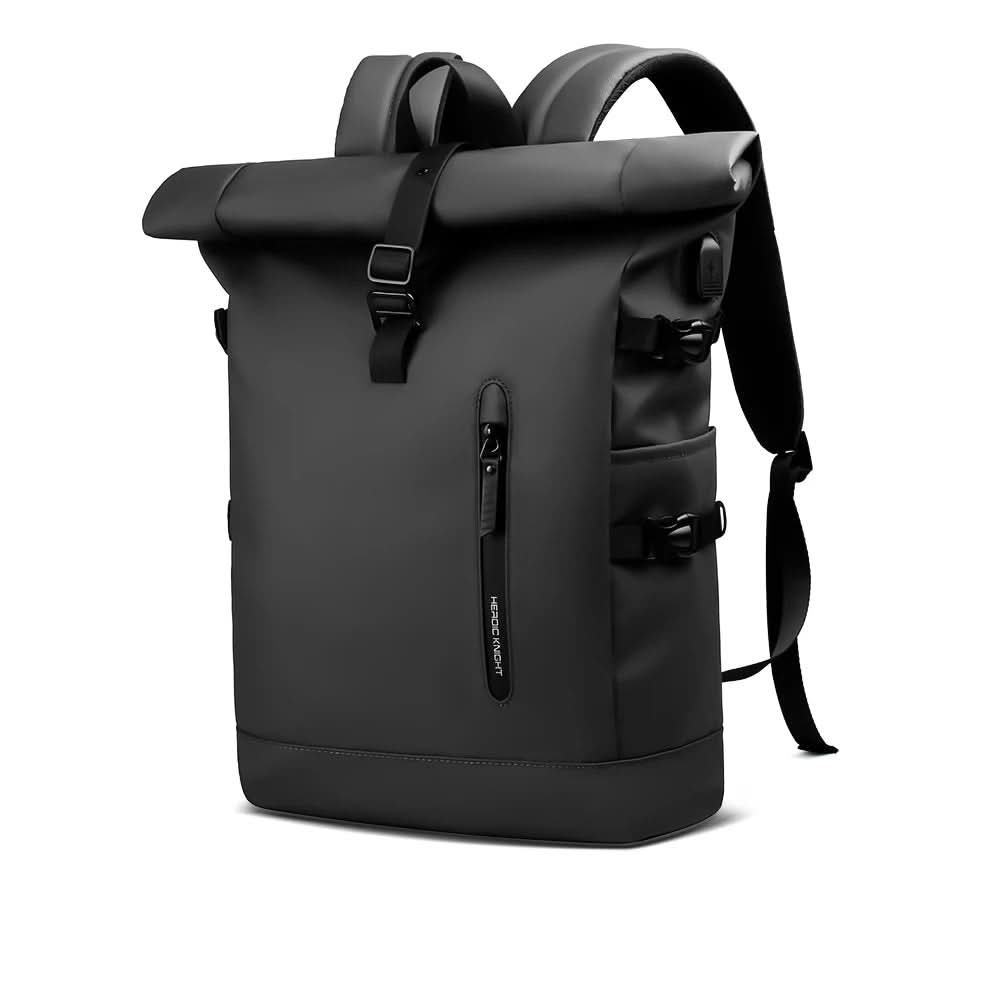 ROLLTRAIL Backpack - Expandable Rolltop Backpack with USB, Laptop Compartment & Anti-Shock System