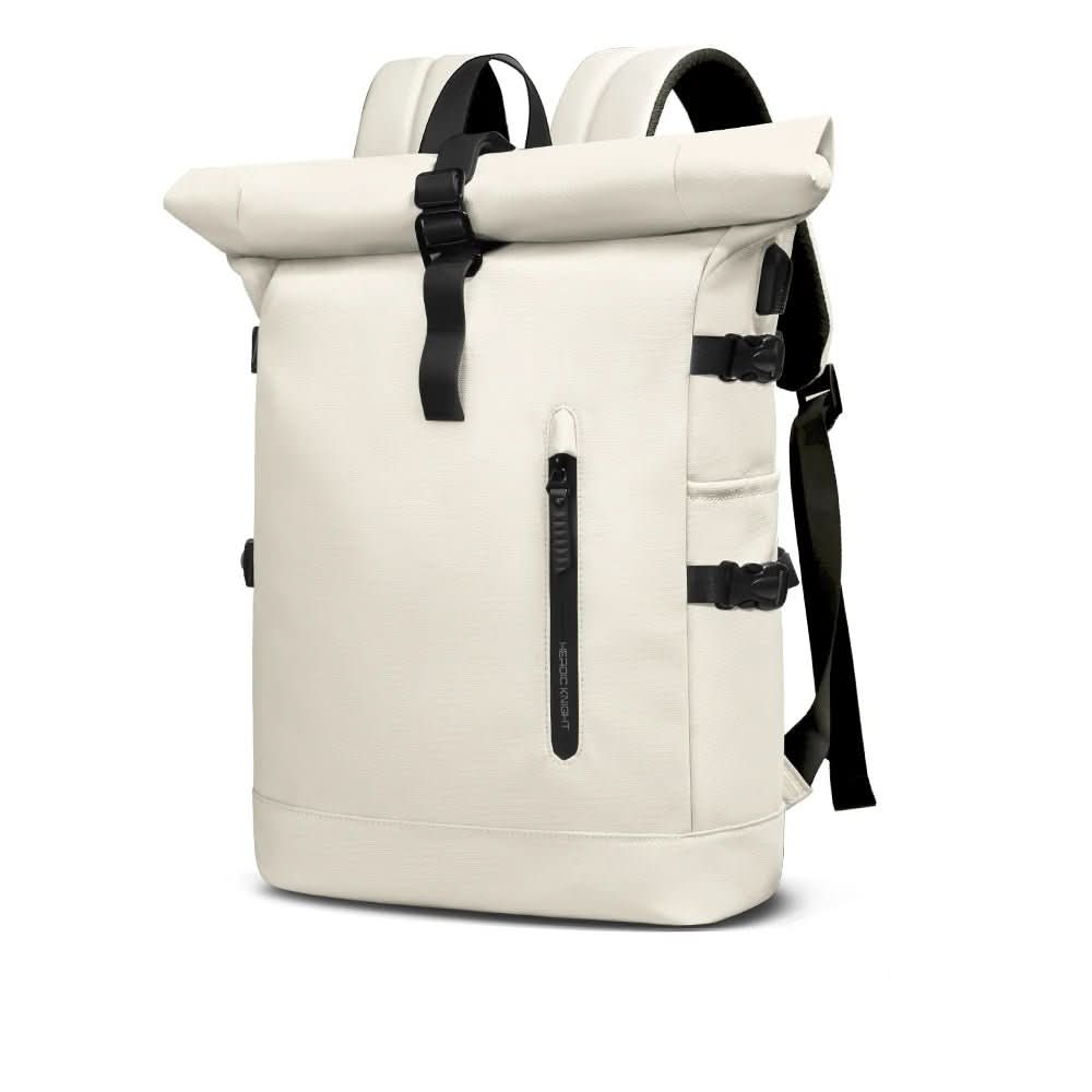 ROLLTRAIL Backpack - Expandable Rolltop Backpack with USB, Laptop Compartment & Anti-Shock System