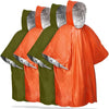 Rain Protection Poncho – Emergency Rain Poncho with Hood for Outdoor Protection