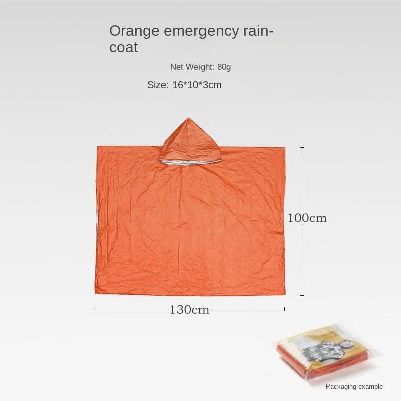Rain Protection Poncho – Emergency Rain Poncho with Hood for Outdoor Protection
