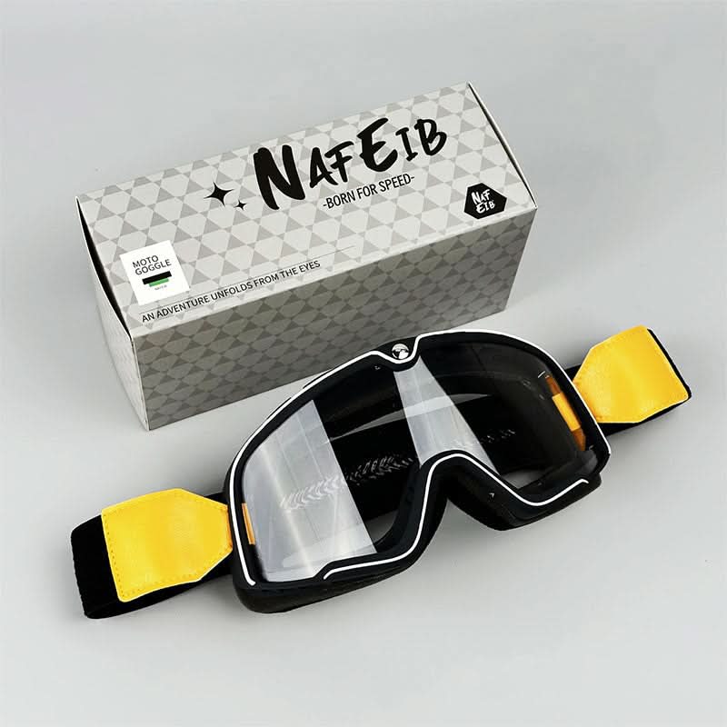 Retro-Motorradbrille – Herren Vintage-Schutzbrille mit UV-Schutz