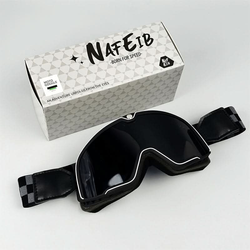 Retro-Motorradbrille – Herren Vintage-Schutzbrille mit UV-Schutz