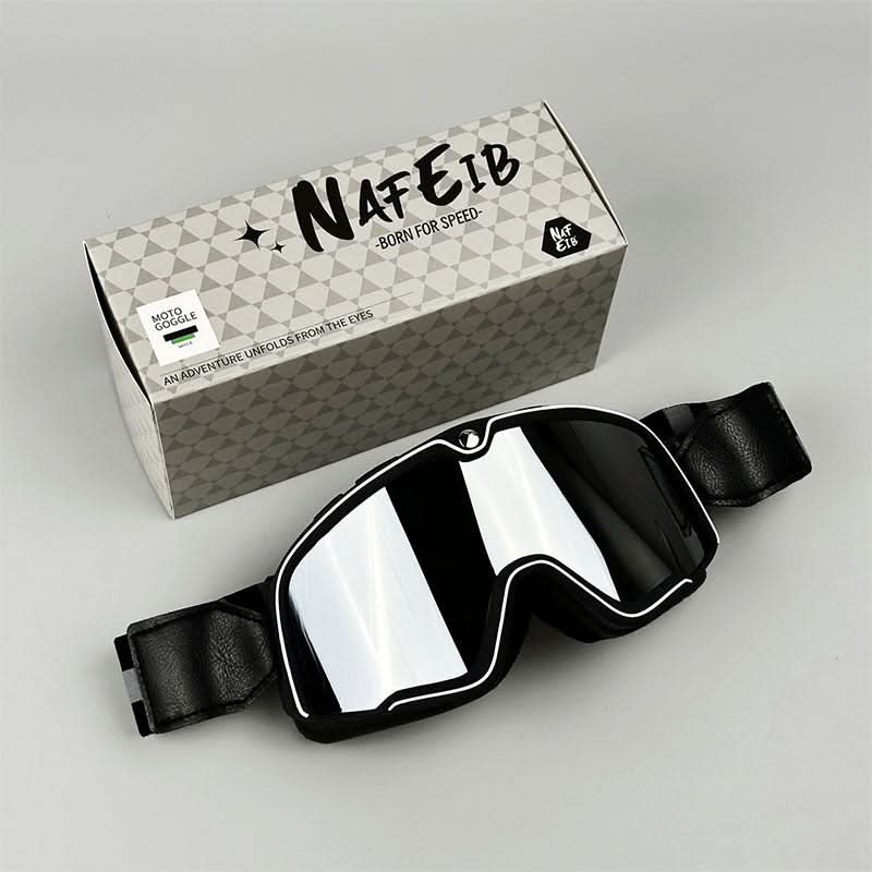 Retro-Motorradbrille – Herren Vintage-Schutzbrille mit UV-Schutz