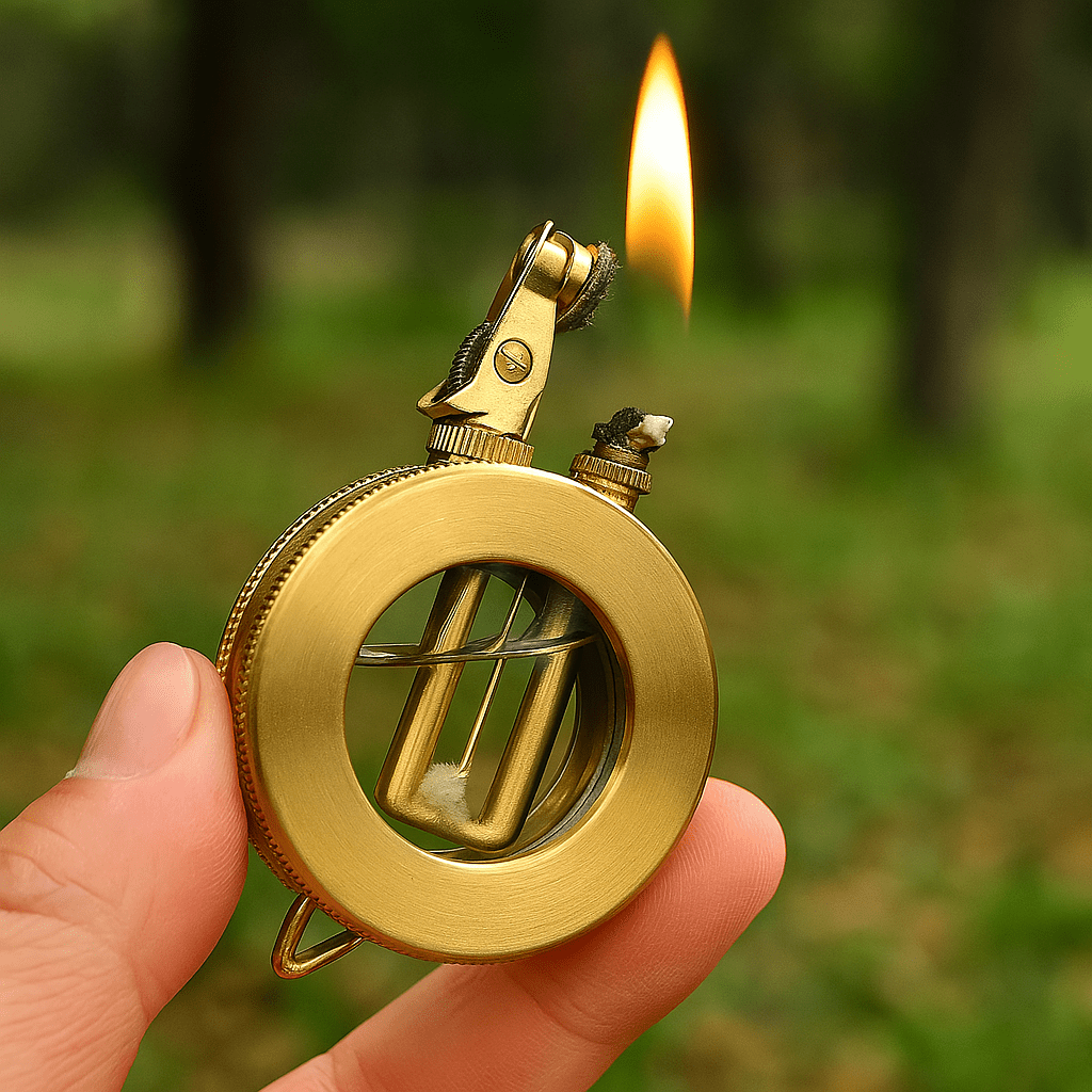 Flametrack - Retro Metal Kerosene Lighter in Compact Vintage Design