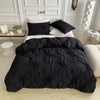 Ruffled Duvet Cover Set - Elegant Ruffled Floral Microfiber Duvet Cover Set
