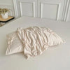 Ruffled Duvet Cover Set - Elegant Ruffled Floral Microfiber Duvet Cover Set