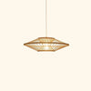 SERELIA Modern Geometric Bamboo Pendant Light Eco-Friendly Lighting Kitchen Dining Room