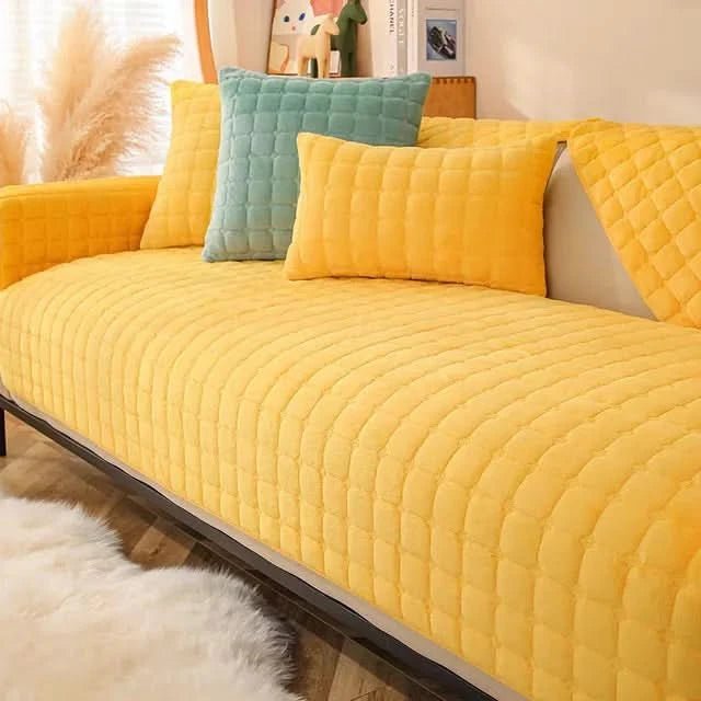 Velvet-soft - Plush Velvet Anti-slip Sofa Cover For Extra Elegance And Comfort