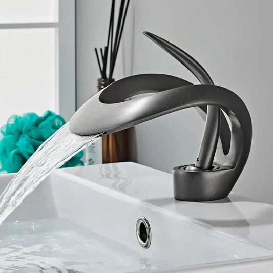 ORENIX Sculptural Aqua Creator Faucet Modern Bathroom Sanctuary High-Quality Materials