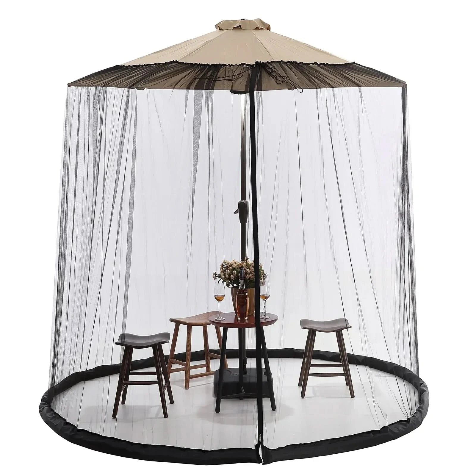 Ökoschild Mosquito Net – Mosquito Net For Parasols Up To 4 m – Adjustable And With Zipper