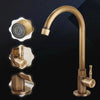 Brass Faucet - Antique Single-Handle Swan Neck Kitchen Faucet