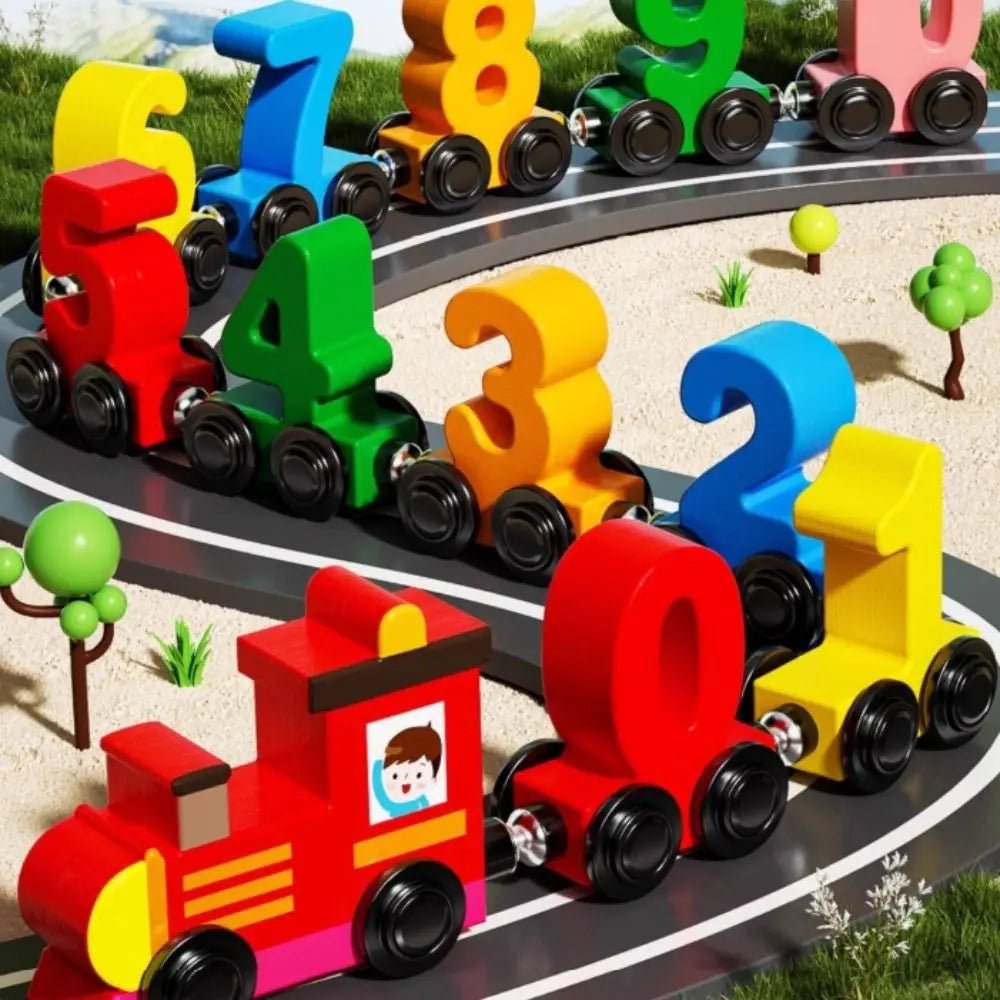 Cleverspur – Creative Wooden Magnetic Train with Numbers – Educational Toy for Children