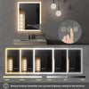 Glissar Bathroom Mirror with LED Lighting Slim Modern Fog-Free