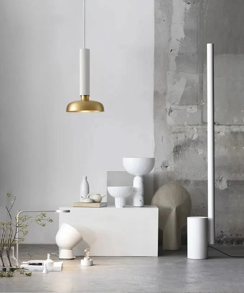 ELVINA Brass Minimalist Industrial Ceiling Light