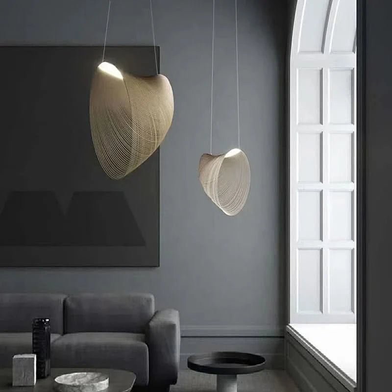 CLARISE Elegant Pendant Lamp With Wooden Ring For Modern Interiors