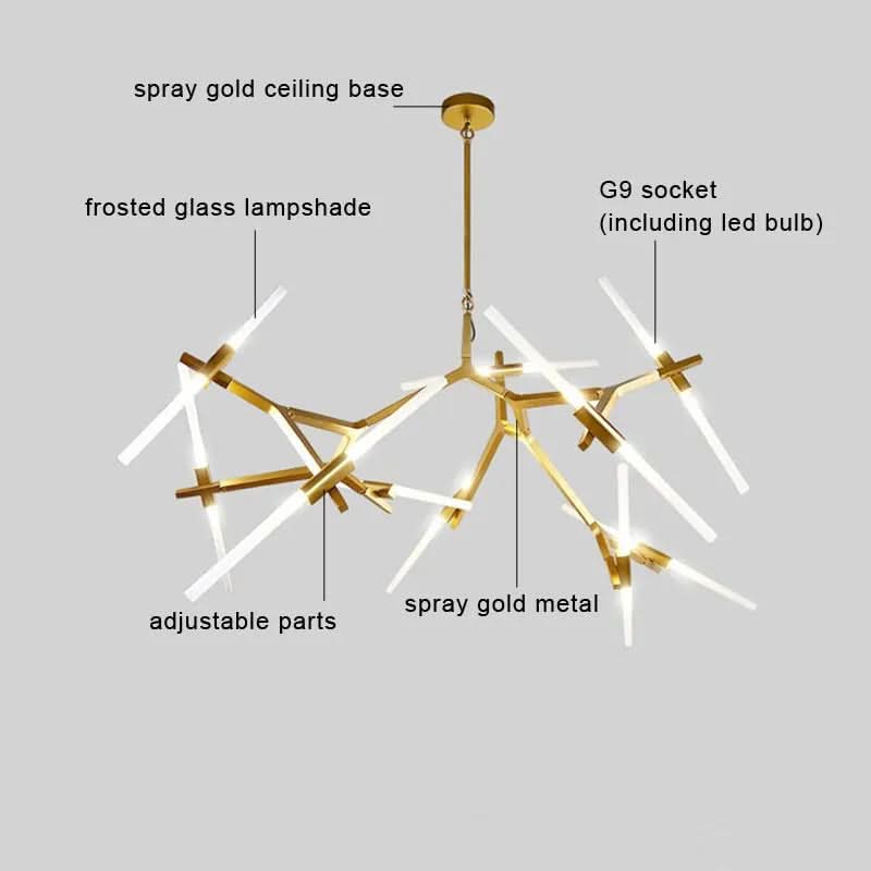 ORLETHIA – Modern Ceiling Light Made of Iron and Glass