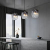 Diana Matt Glass Pendant Light Grey Folded Design For Bedroom Kitchen Cafe