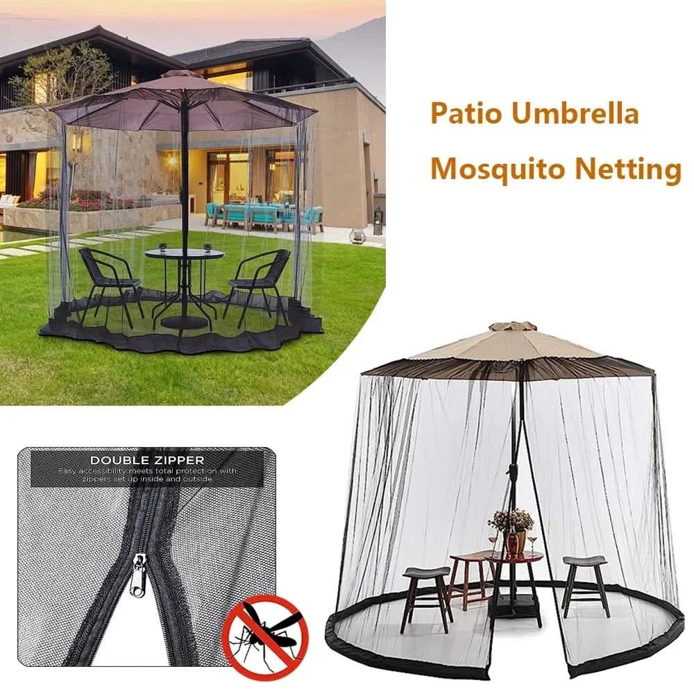 Ökoschild Mosquito Net – Mosquito Net For Parasols Up To 4 m – Adjustable And With Zipper