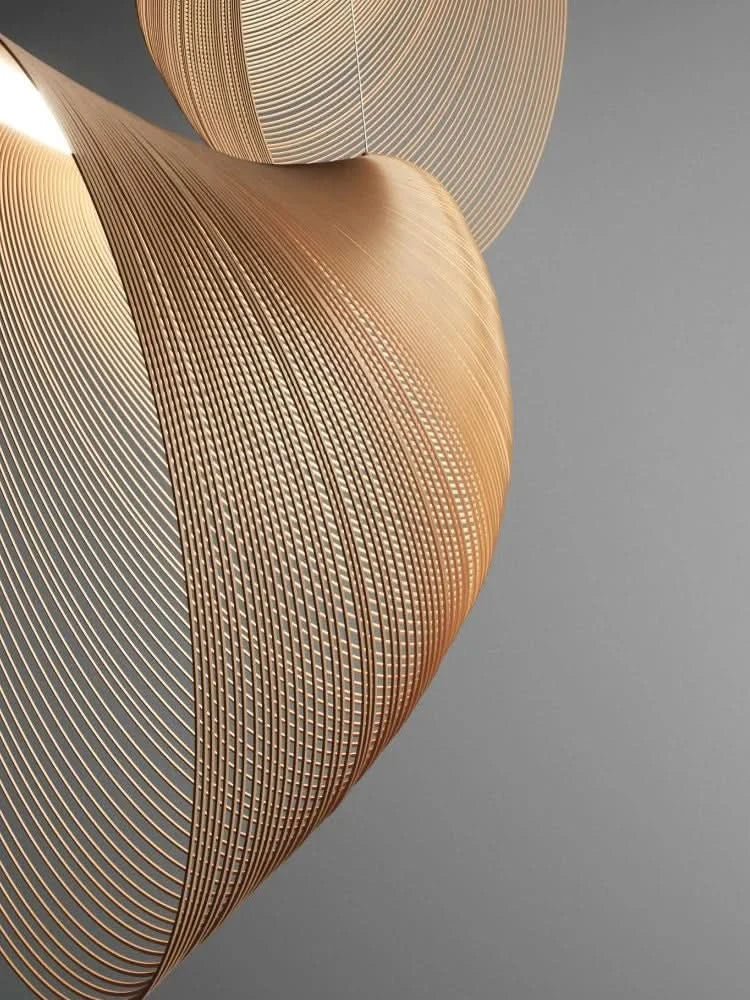 CLARISE Elegant Pendant Lamp With Wooden Ring For Modern Interiors