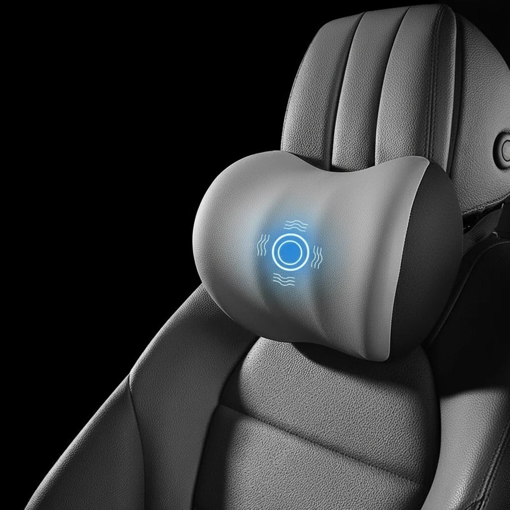 VIBRACUSH - Electric Neck & Lumbar Support Cushion for Car & Office