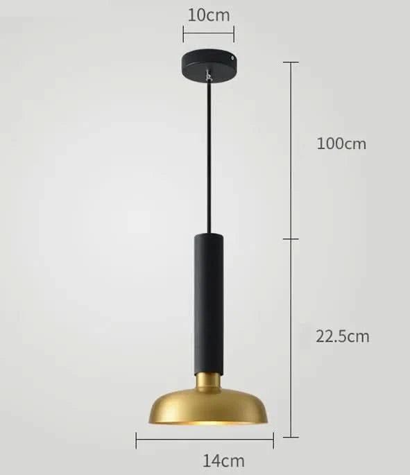 ELVINA Brass Minimalist Industrial Ceiling Light
