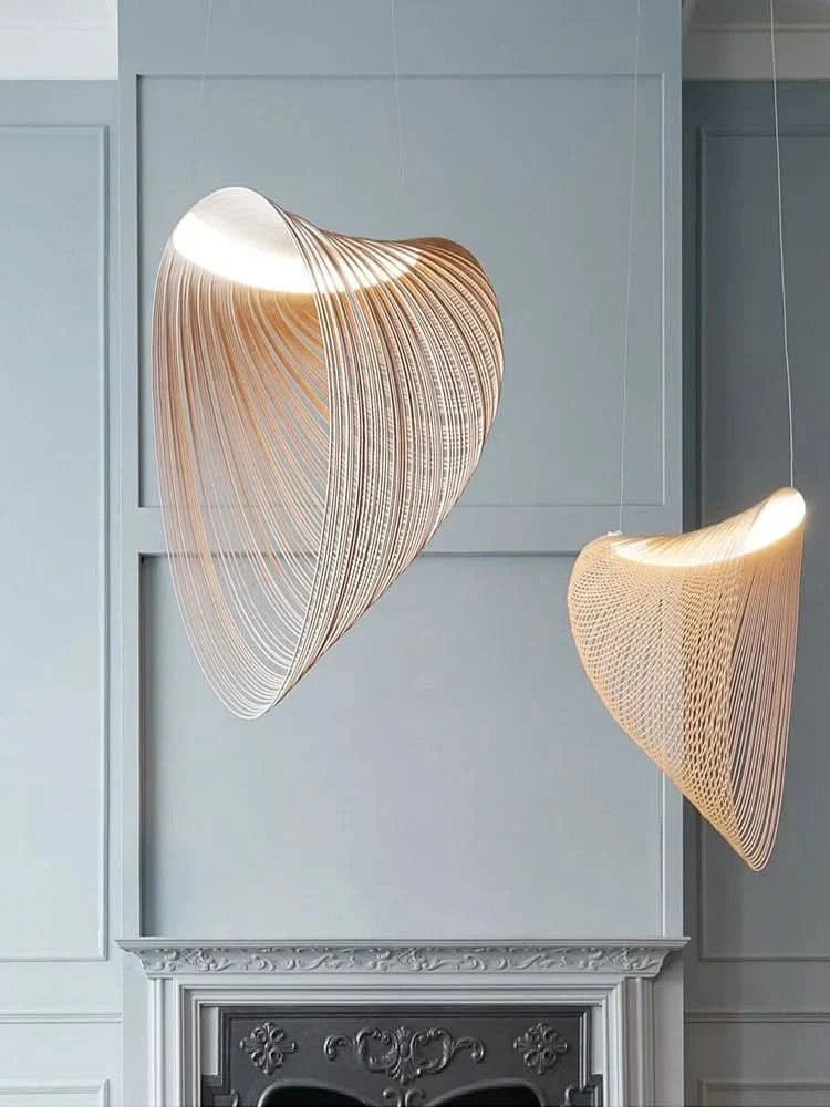 CLARISE Elegant Pendant Lamp With Wooden Ring For Modern Interiors