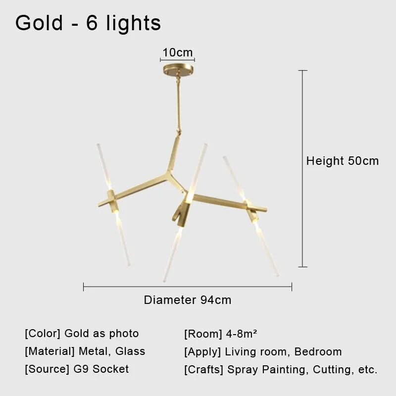 ORLETHIA – Modern Ceiling Light Made of Iron and Glass