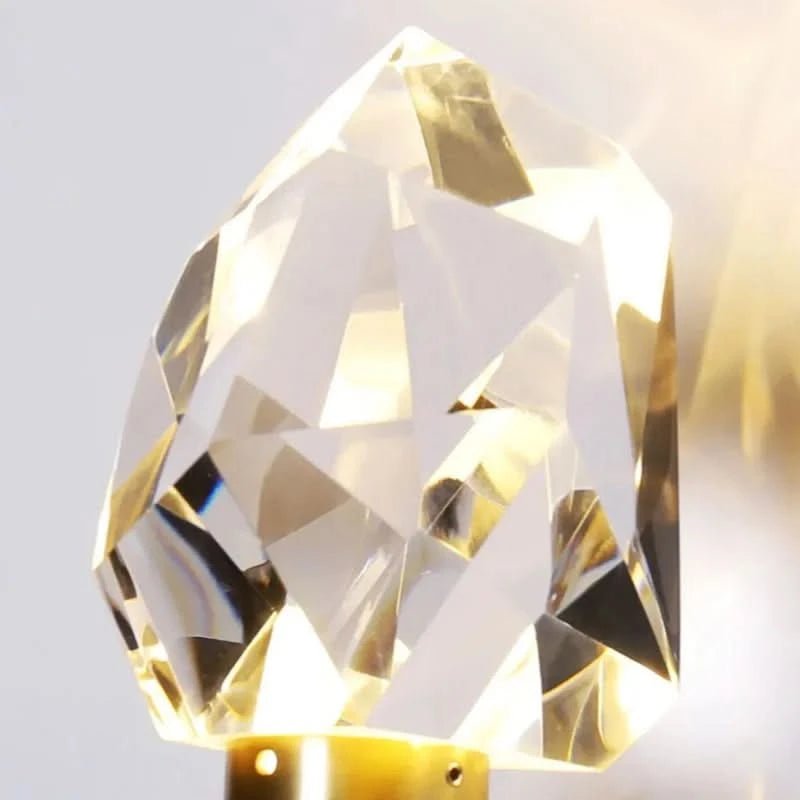 Shanghai Glass Wall Light Gold Metal Fixture and Clear Glass