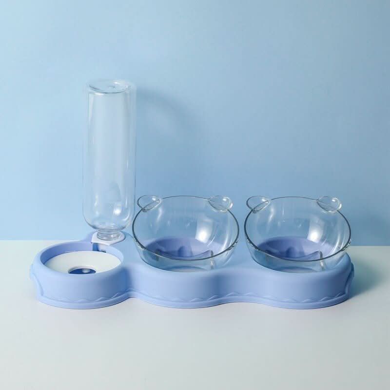 KARLFEAST - 3-in-1 Feeder with Water Dispenser and Elevated Bowl