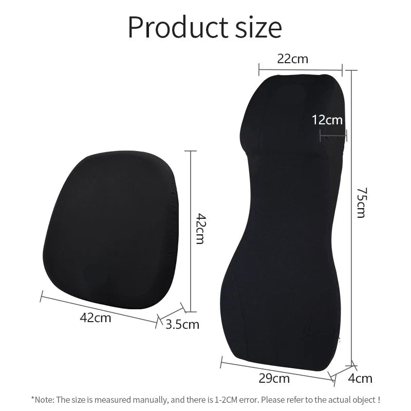 CARVEMAX – Integrated Automotive Neck & Lumbar Support made of Memory Foam