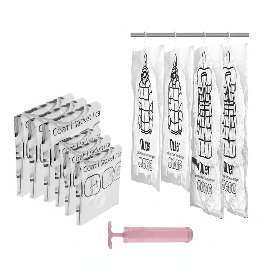 Professional Vacuum Bags – Hanging Vacuum Storage Bags Set of 3