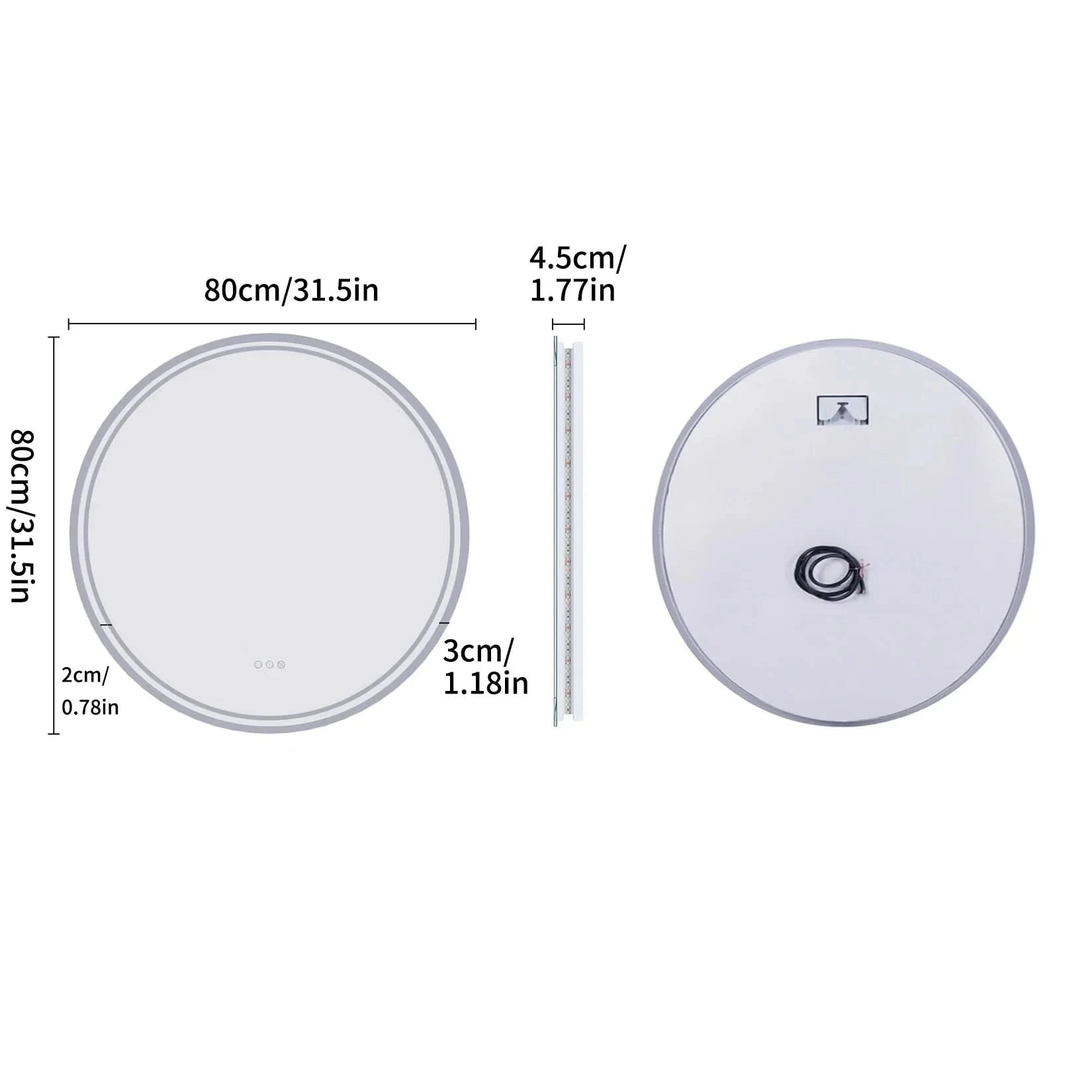 Vistara LED Bathroom Mirror Style Light Clarity Touch Control Anti-Fog